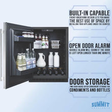 Summit 24" Built-In Refrigerator, Stainless Steel Wrapped - AL54CSSLHD