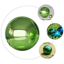 ZJHAHJY Garden Gazing Ball,Ornament Hollow Ball Mirror Finish Garden Ball,Gazing Balls, Garden Reflective Ball Stainless Steel Metal Grape Ball(Green,300mm)