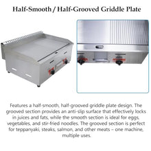 WYDDARY Commercial LPG Gas Grill Griddle with Low Pressure Valve 2800Pa