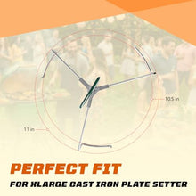 Extra Large Cast Iron Plate Setter with All-Round Lifter Compatible with XLarge Big Green Egg,19.5" Heat Deflector Smoking Stone for Smoking,Grilling,Indirect Cooking Fits XL BGE Accessories