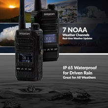 BridgeCom Systems MV-65 Rugged Waterproof Metal-Frame Walkie Talkie Black (12-Pack)