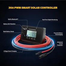 Go Power Overlander Black 200W 12V Solar Panel Charging Kit