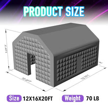 OZIS Large White Inflatable Nightclub Disco Cube Tent 20X16.5X12Ft