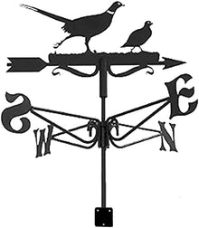 Weathervanee with Roof Mount Metal Weathervane Decoration Black Weather Vane Wind Direction Indicator Kit Metal Bracket Weather Vane for Roof Garden Home Garden Sheds Fence Posts Pergola (Bird)