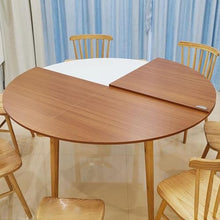 Innovz Round Banquet Table Top Teak Color, Wooden Foldable Dining Tabletop for Small Spaces, Replacement Furniture Desktop for Living Room Balcony Yard Patio Kitchen(200cm(79inch))