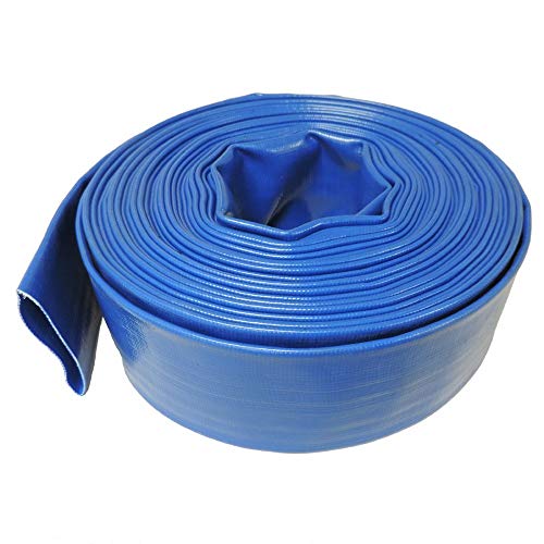 Oreq 2" x 200' PVC Woven Fiber Backwash Hose - Blue