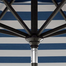 OROTLECT 11 Foot Bronze Patio Umbrella With Aluminum Ribs Crank Lift In Cabana Regatta Sunbrella
