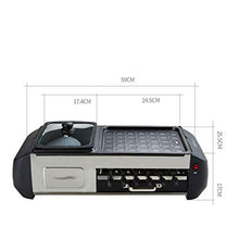 AFPSDLFJDLS Multifunctional Electric Griddle Hot Pot Amp; Barbecue Grill All in Machine Household Elecitrc BBQ Furnace