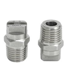 Stainless Steel Flat Fan Nozzle 100Pcs 1/4'' 1/8'' Stainless Steel 303, 316 Material Low Flow HVV for Parts Washing, Spray Coating, Pressure Cleaning(1 of 4 650017,303 Material)