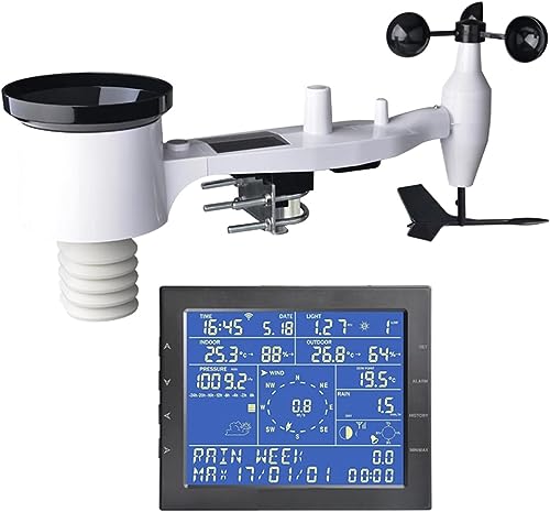SHANBOYU Wireless Weather Station,Professional WiFi Weather Station, Weather Station, Professional Home Meteorological Professional Precise WiFi Weather Station, Multifunctional Internet Wireless Weat