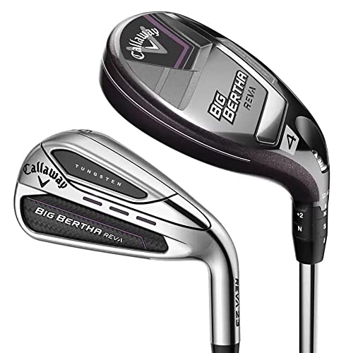 Callaway Golf Big Bertha REVA Women's Hybrid Iron Combo Set Left Hand Graphite Ladies Eggplant