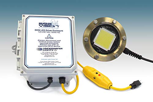 Sea Vision by Underwater Lights USA DV59 White LED Dock Light with 25' Cable