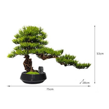 YXIANG56Q Fake Plants Faux Pine Plant with Ceramic Pot, Realistic Wood, Fake Potted for Office Home Decor Bonsai Tree
