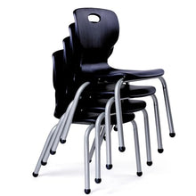 Schooled Adjustable School Chair and Table Set Black Chair Gray Edged Table