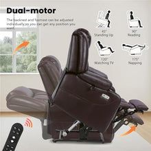 HTERWQEA Dual Motor Oversized Power Lift Recliner Chair with Massage Heat