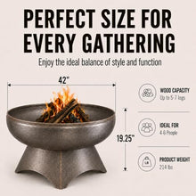 Ohio Flame Liberty 42” Wood Burning Fire Pit Carbon Steel with Standard
