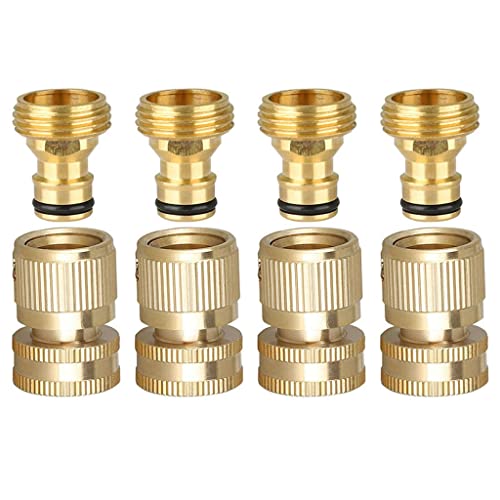 MVUYO FMURY Brass Water Hose Quick Connect 3/4 Inch Male Female Set Spray Nozzle Gun Connector Garden Fittings