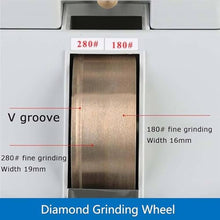 KZZAAO Manual Lens Edger, Optical Hand Lens Edger with 280 and 180 Lens Grinding Wheel for Resin Glass PC Stone Knives