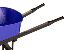 Bon Tool 28 900 Premium Contractor Grade Steel Single Wheel Wheelbarrow with Steel Hande and Knobby Tire, 6 Cubic Feet