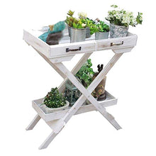 OJKJGYTF Plant Stands Plant Shelf Flower Stand Wooden Vertical Plant Pot Stand with 2 Tier Outdoor Garden Flower Display Rack Decoration Huajia