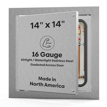 Best 14" x 14" Airtight/Watertight Access Panel, Stainless Steel Access Door with Bulb Trim Gasket, Jacuzzi Access Door, Ideal for Labs & Clean Rooms, Reinforced Edges, Piano Hinge, BA-ADWT