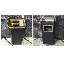 Ashtray Trash Can Stainless Steel Vertical Floor-mounted Ash Column Hotel Lobby Shopping Mall Elevator Entrance Ashtray Square Outdoor Trash Can Standing Ashtray Outdoor for Patio ( Color : D )