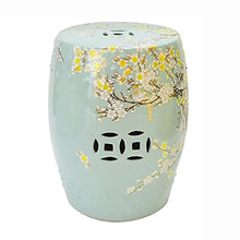 AthuAh Outdoor Stool, Ceramic Drum Stool，Dressing Stool, Embroidered Pier，Garden Decorative Stool, Suitable for Garden, Patio, Lawn,Home Indoor & Outdoor