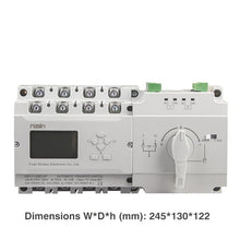 RDS3-125D/4P Radin ATS Generator Dual Power Automatic Transfer Switch with Control Panel Circuit Breaker 63A 100A 125A C/D Types (Color : 125C with Accessory)