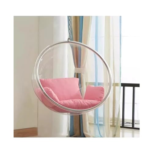 LIAN16PENG Wicker Chairs Hanging Chair Indoor Glass Ball Transparent Bubble Chair Hanging Basket Balcony Outdoor Swing Patio Chair