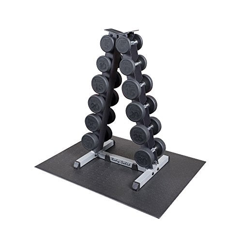 Body-Solid Premium Dumbbell Set with Vertical Rack & Mat 5-30 lb