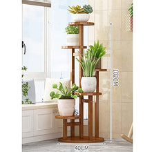 ZHOUYANB Solid Wood Plant Stand Floor Standing Flower Pot Holder For Indoor And Outdoor Use Stylish Storage Rack Garden Balcony Or Living Room Easy To Assemble Color (wood Square) (brown Round)