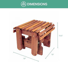 American Furniture Classics Model MM102-110 23" Cedar Adirondack Glider with Gliding Ottoman