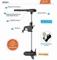 PARKHO HASWING Electric Trolling Motor 12V 3 HP 39.4 Inch Shaft Transom Mount