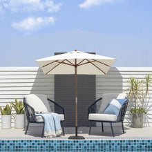 6.5x6.5 ft Square Patio Umbrella,Outdoor Table Umbrella with 8 Ribs,UV Protection Waterproof,Market Umbrella for Garden,Lawn,Deck,Backyard,Pool