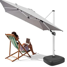 Cantilever Umbrellas Stand with Wheels Heavy Duty Outdoor Umbrella Base for Deck Poolside and Lawn