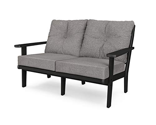Polywood Lakeside Settee Black/Grey Mist