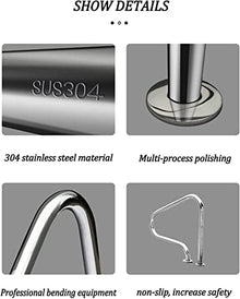 Swimming Pool Handrail 31"X31" Pool Railing for Inground Pool Entry Spa Handrail Rustproof Safety Handle