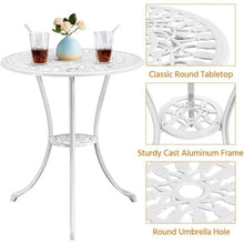 DUYHBAWRS 3 Piece Garden Furniture Set Outdoor Patio Bistro Set Rust-Resistant Garden Table and Chairs