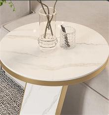 AtEEco Small Coffee Table Sofa Side Table Living Room Removable Balcony Small Round Table Bedside Table Home Corner Table (Color : D, Size : 55 * 45cm)