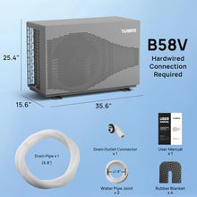 TURBRO 58,000 BTU Inverter Swimming Pool Heat Pump, Up to 18,000 Gallons