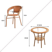 JKSVTF Outdoor Tables Chairs 3/4/5 Pieces Outdoor Pe Bistro Set,Patio Balcony Furniture,Coffee Table Chair Sets with Cushions Pillows,for Backyard (3 Piece Set)