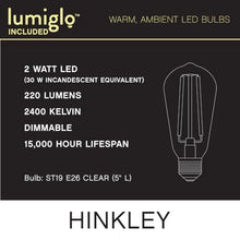 Hinkley Atwater Medium Outdoor Wall Mount Lantern w/Lumiglo, Black Finish