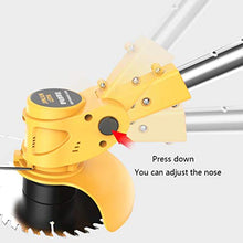 Tool Cordless Lawnmower Retractable Lightweight and Powerful Lawnmower Lightweight and Convenient Cutting Diameter of 15 cm Lawnmower (12000mA)