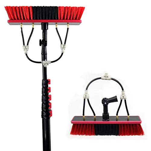 OTHZON Window Cleaning Rod, Water-Fed Telescopic Brush,Extendable Cleaner Greenhouse Roof, Cleaning Photovoltaic and Solar Panels, Cleaning Brush Head,35cmbrushhead-9M/30FT