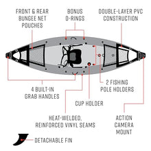 Waimea Bay Rigid Inflatables Explorer 1 Seater Inflatable Fishing Kayak Multicolor
