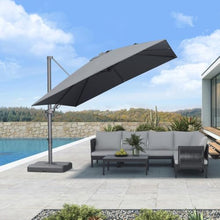OROTLECT 10' X 10'Cantilever Patio Umbrella Outdoor Aluminum Offset Square Umbrella with 3 Years Fade Resistance Recycled Fabric and 360-degree Rotation