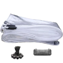 DAZULI Clear Waterproof PVC Plastic Tarp Plant Cover Transparent Tarpaulin with Eyelets Rainproof Tear Flower Plant Sheet Covers 400g/m²(Size:3x7m/9x23ft,Color:Clear)