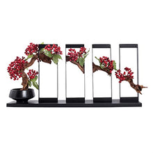 CLoxks Artificial Bonsai Creative Artificial Bonsai Tree New Chinese Simulation Flower Art Ornament Welcome Pine Bonsai Decoration Zen Desktop Decor for Home Office