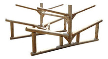Log Kayak Rack 2-Place Rowboat Canoe/Kayak Rack Unfinished