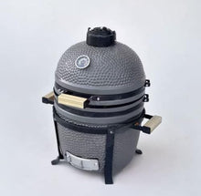 JOSOGO 16 Inch Ceramic BBQ Grill, Portable Smoker Braiser for Home, Garden, Balcony, Patio, Perfect for Steak & Charcoal Cooking(Blue)